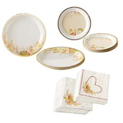 Boho 62 Piece Party Tableware Set (16 Guests)