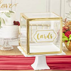 Gold Frame Collapsible Acrylic Card Box