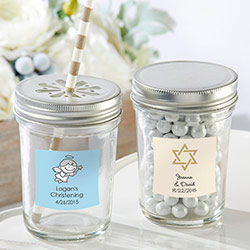 Personalized 8 oz. Glass Mason Jar - Religious (Set of 12)