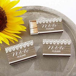 Personalized White Matchboxes - Country (Set of 50)