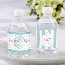 Personalized Water Bottle Labels - Beach Tides