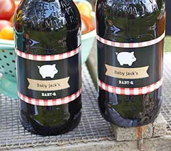 Personalized Water Bottle Labels - BBQ