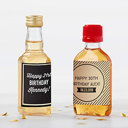 Personalized Mini Liquor Labels - Boozy Birthday