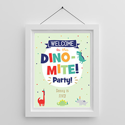 Personalized Poster (18x24) - Dino Party
