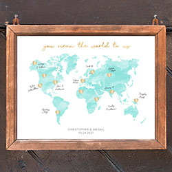 Personalized Wedding Guest Book Alternative - Map